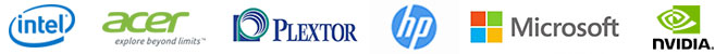 Intel, Acer, Plextor, HP, Microsoft, Nvidia